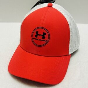 Under Armour Iso-Chill Driver Mesh Golf Hat Cap Stretch‎ Flex L/XL Red Outdoors